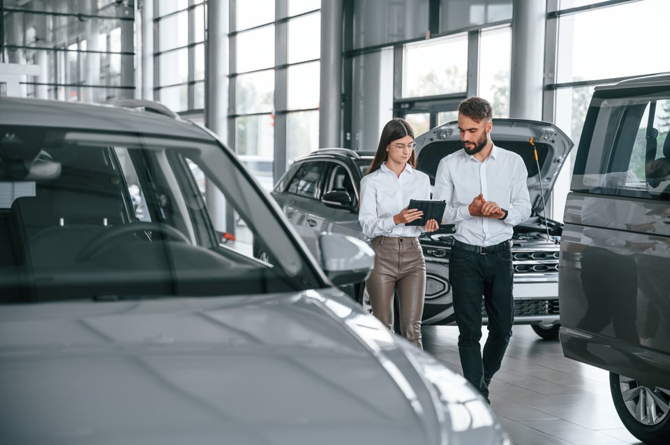 Walking throught Dealership Showroom [1457359377]